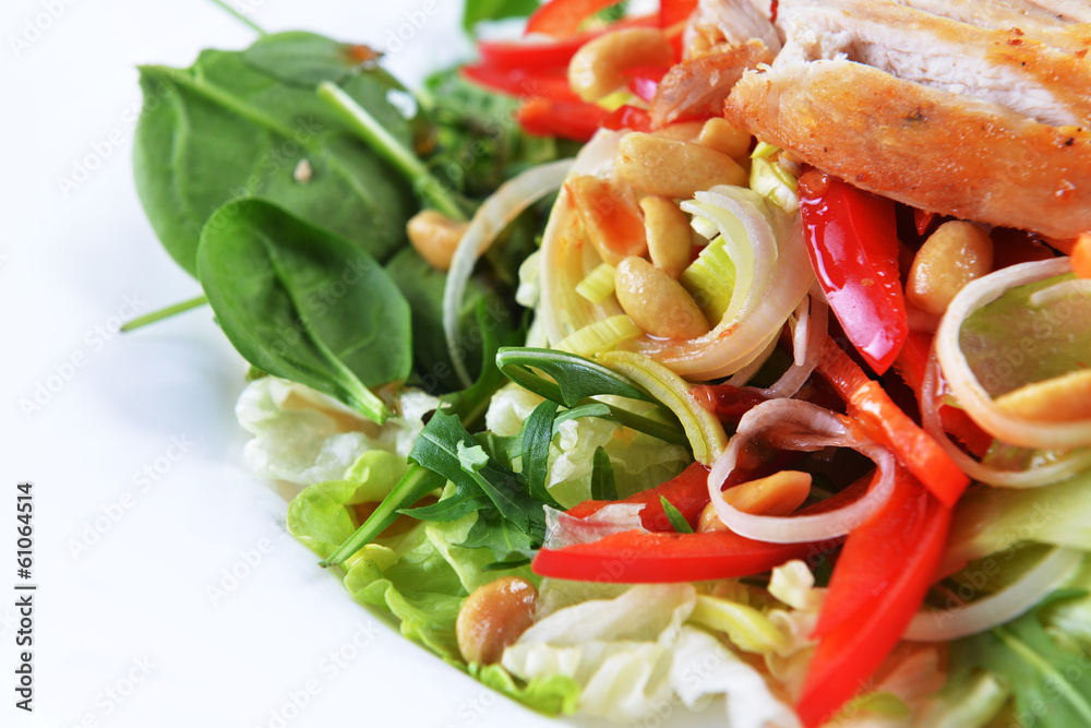salad of fried chicken salad of fried chicken