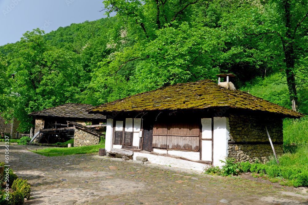 Houses in the ethnographic village Etar in Gabrovo, Bulgaria Houses in the ethnographic village Etar in Gabrovo, Bulgaria