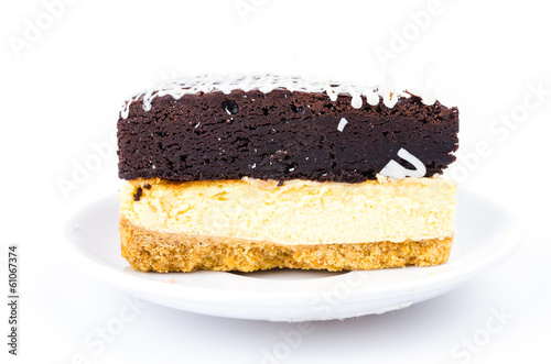 Brownie cheese cake