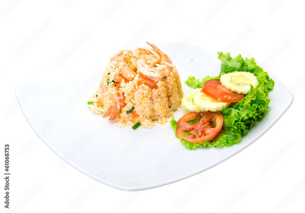 Fried rice with shrimps