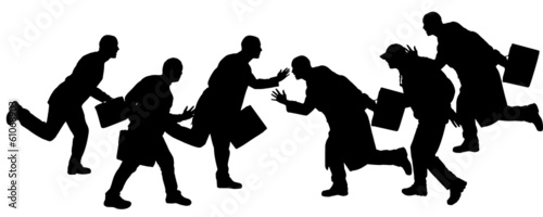 Vector silhouettes of people