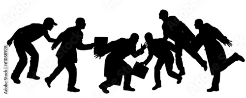 Vector silhouettes of people