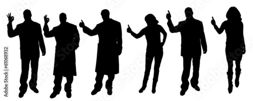 Vector silhouettes of people