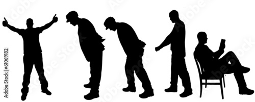 vector silhouette men