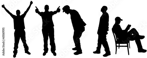 vector silhouette men