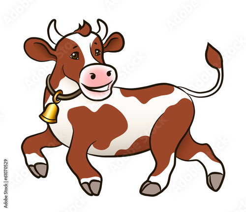 Young bull with bell