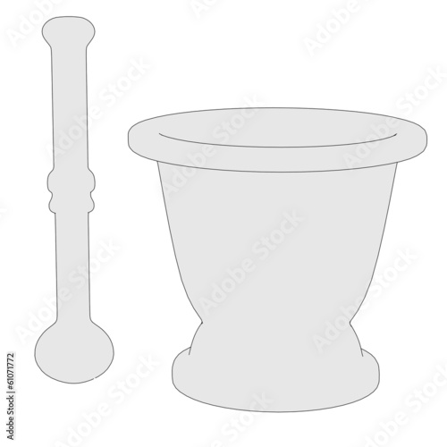 Konstfotografi cartoon image of mortar with smasher