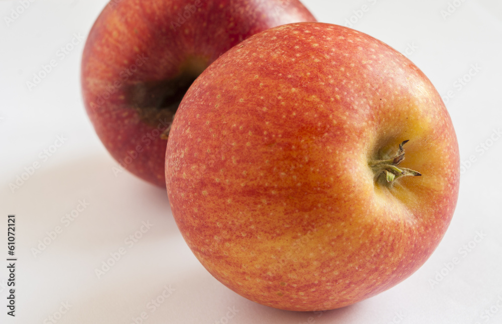juicy red apple on a white background juicy red apple on a white background