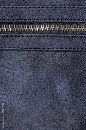navy blue artificial leather with zipper for background
