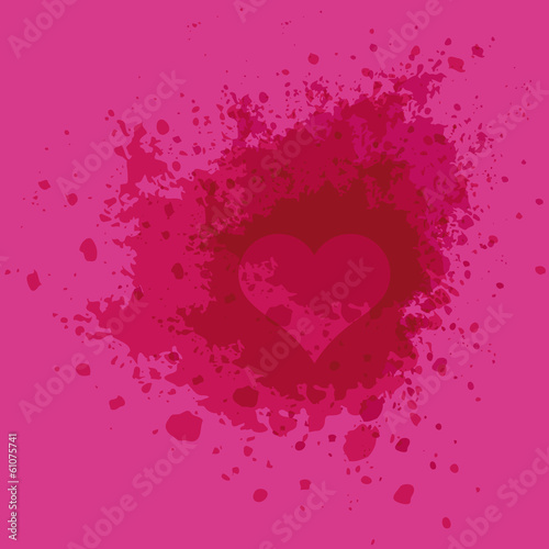 vintage. heart. background. grunge. vector. pink. red