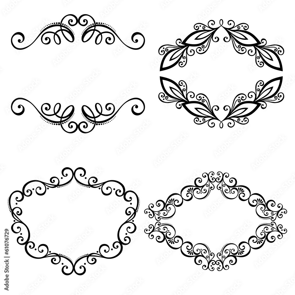 Naklejka premium Vector Decorative Ornamental Frame for Text. Design element