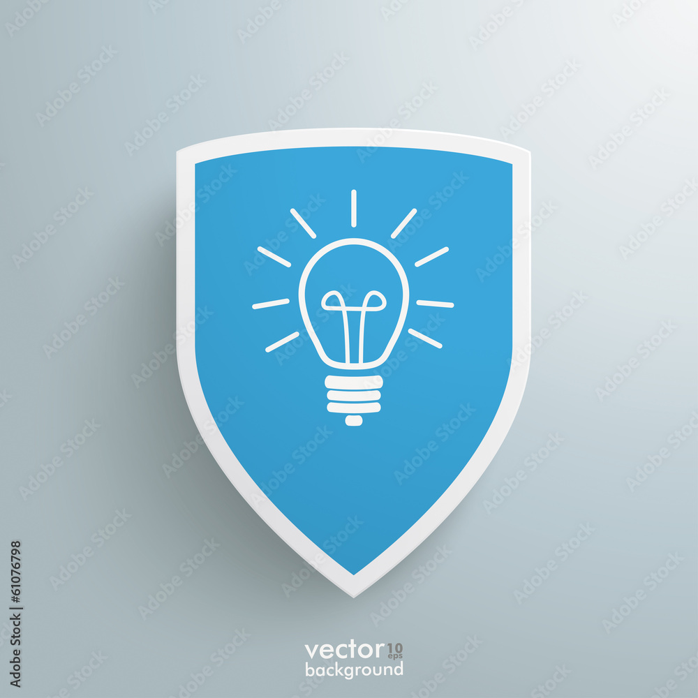 White Protection Shield Blue Idea White Protection Shield Blue Idea