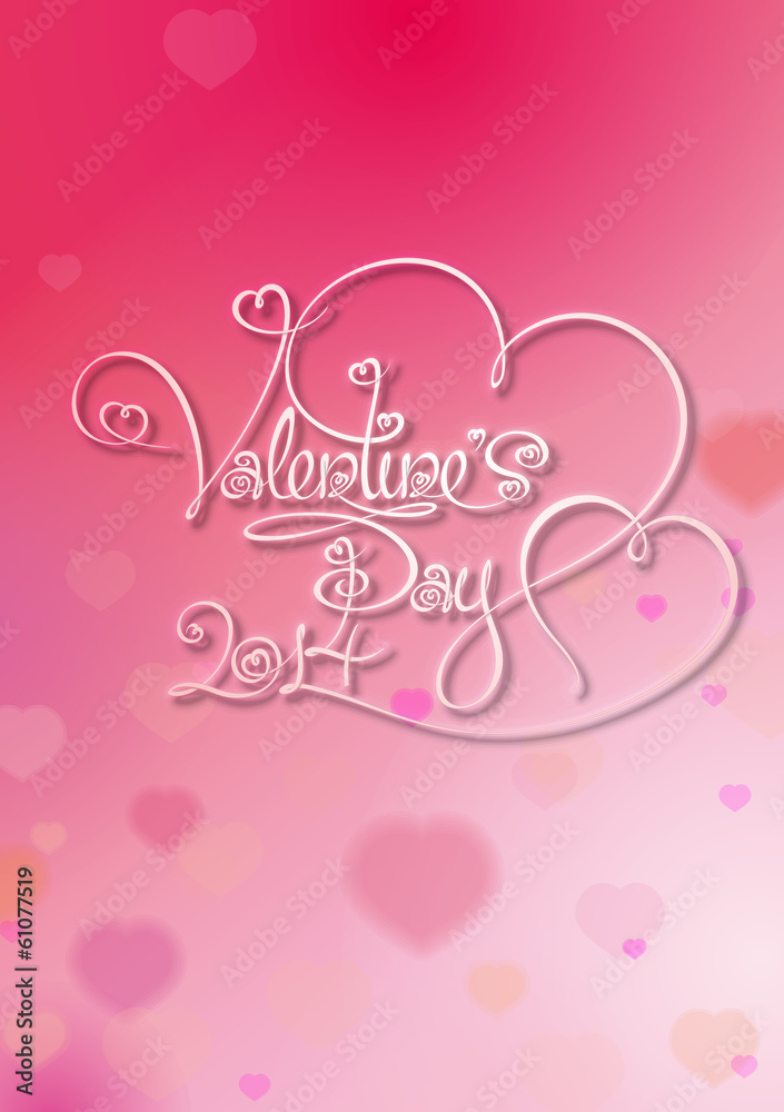 Valentines Card - Valentines Day 2014 - Pink