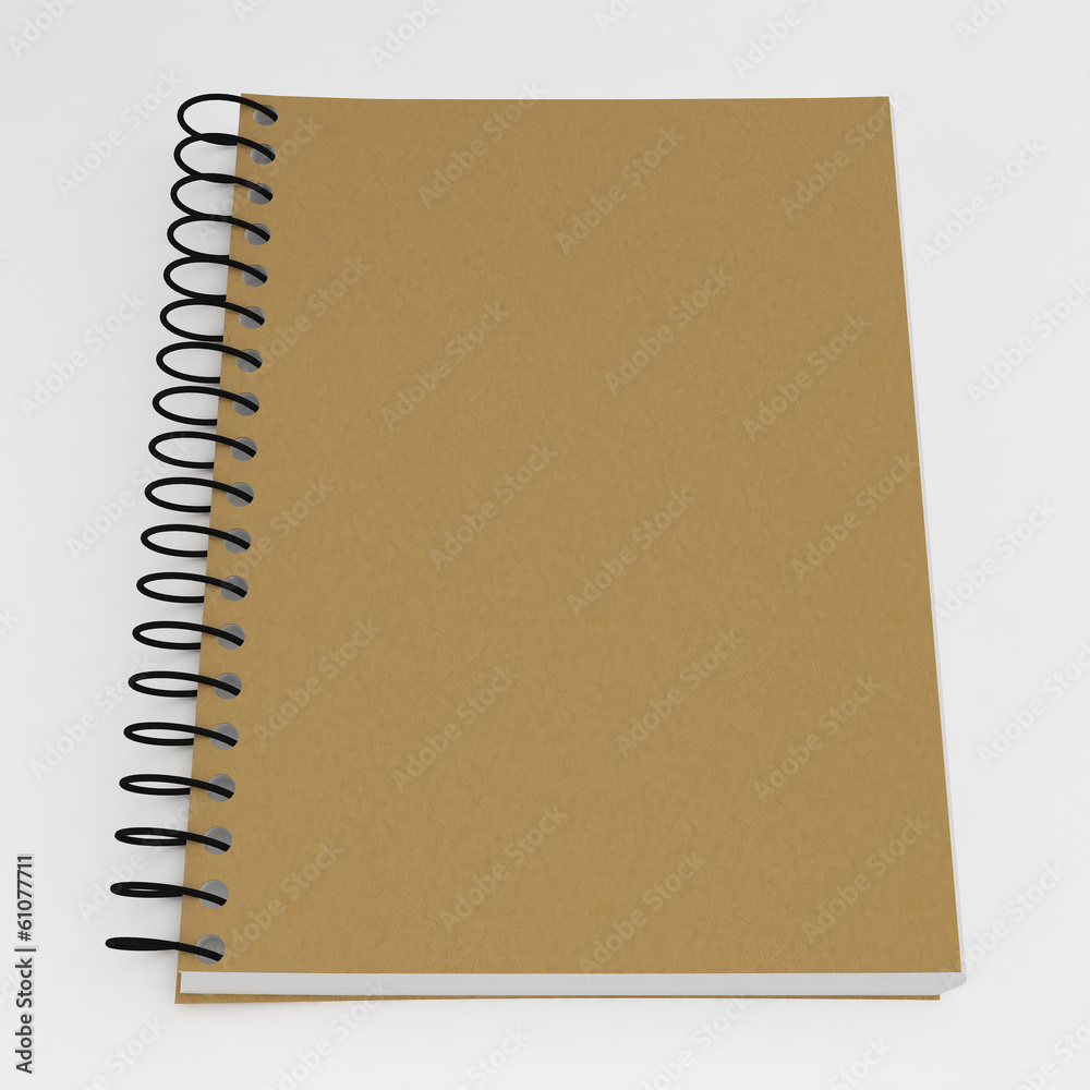 Notebook on white background Notebook on white background
