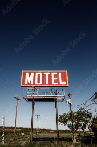 Old motel sign on Route 66