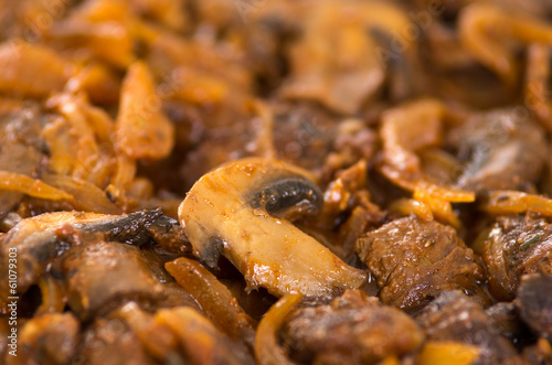 Fototapeta Naklejka Na Ścianę i Meble -  beef stew with mushrooms