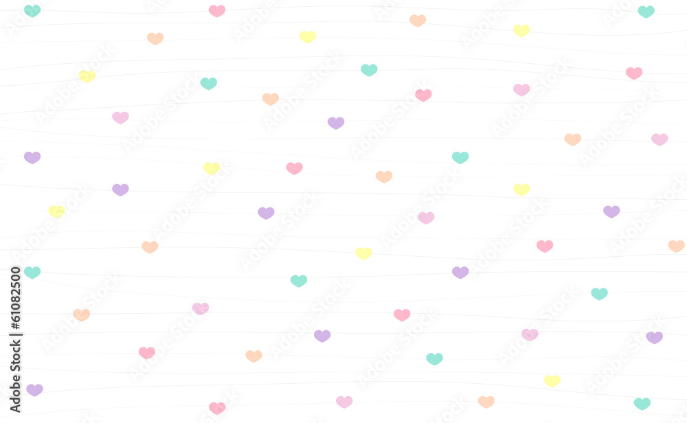 水玉と横線の和柄 & colorful hearts on white 水玉と横線の和柄 & colorful hearts on white