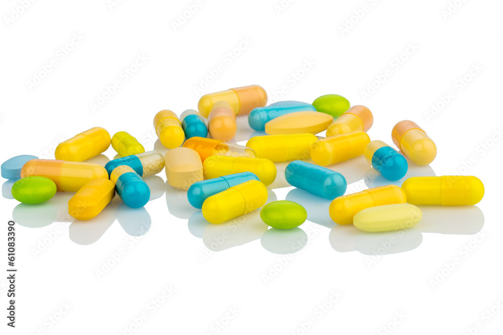 tablets on bright background tablets on bright background