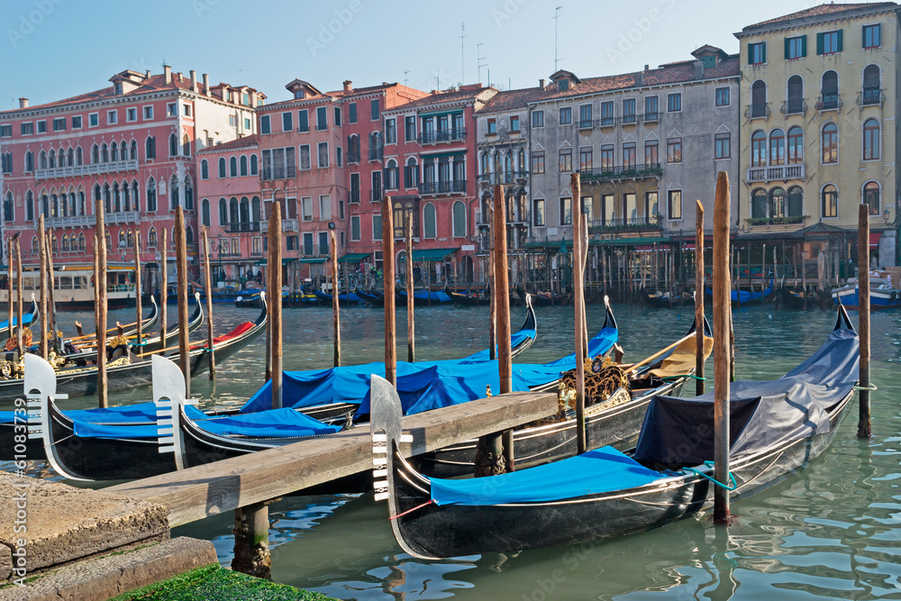 blue gondolas