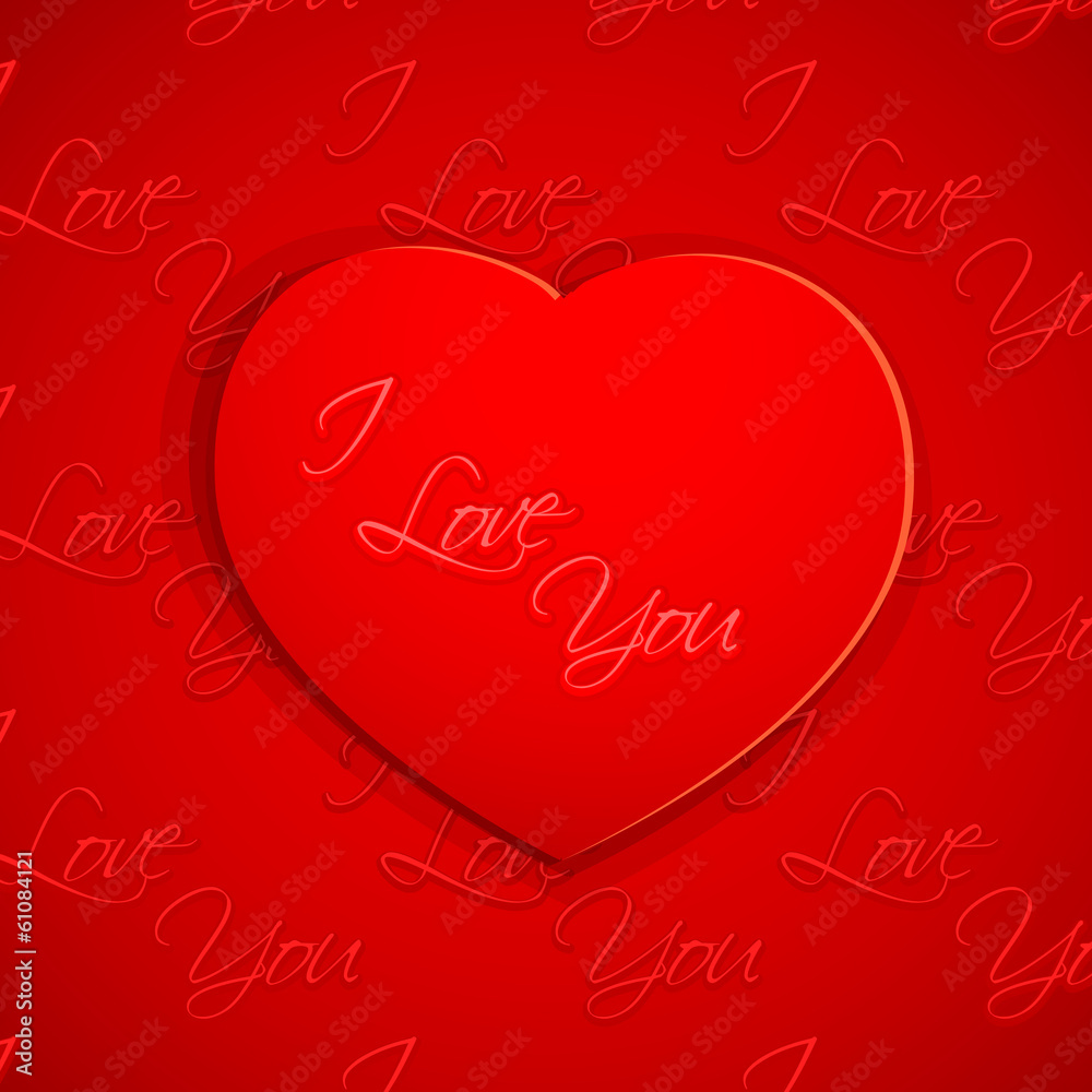 vector illustration of I Love You Valentine Background