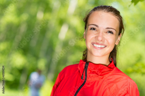 healthy young female athlete running © adam121