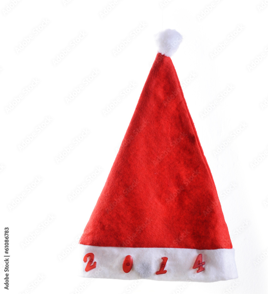 Santa Hat 2014 isolated on white Background Santa Hat 2014 isolated on white Background