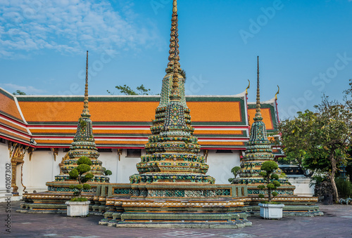 Canvas Print interior Wat Pho temple bangkok thailand
