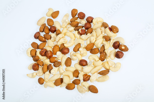 mixed nuts  -   isolated on white background