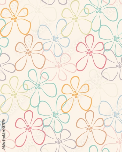seamless colorful flower pattern