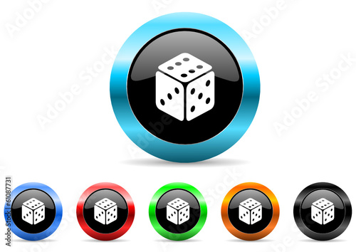 casino icon vector set