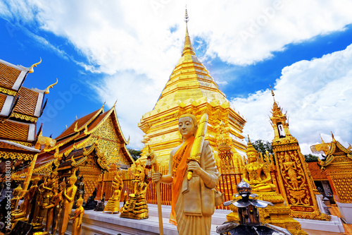 Wat Phra That Doi Suthep is a major tourist destination of Chian photo