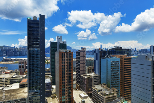 Canvas Print office buildings at day, hongkong kwun tong
