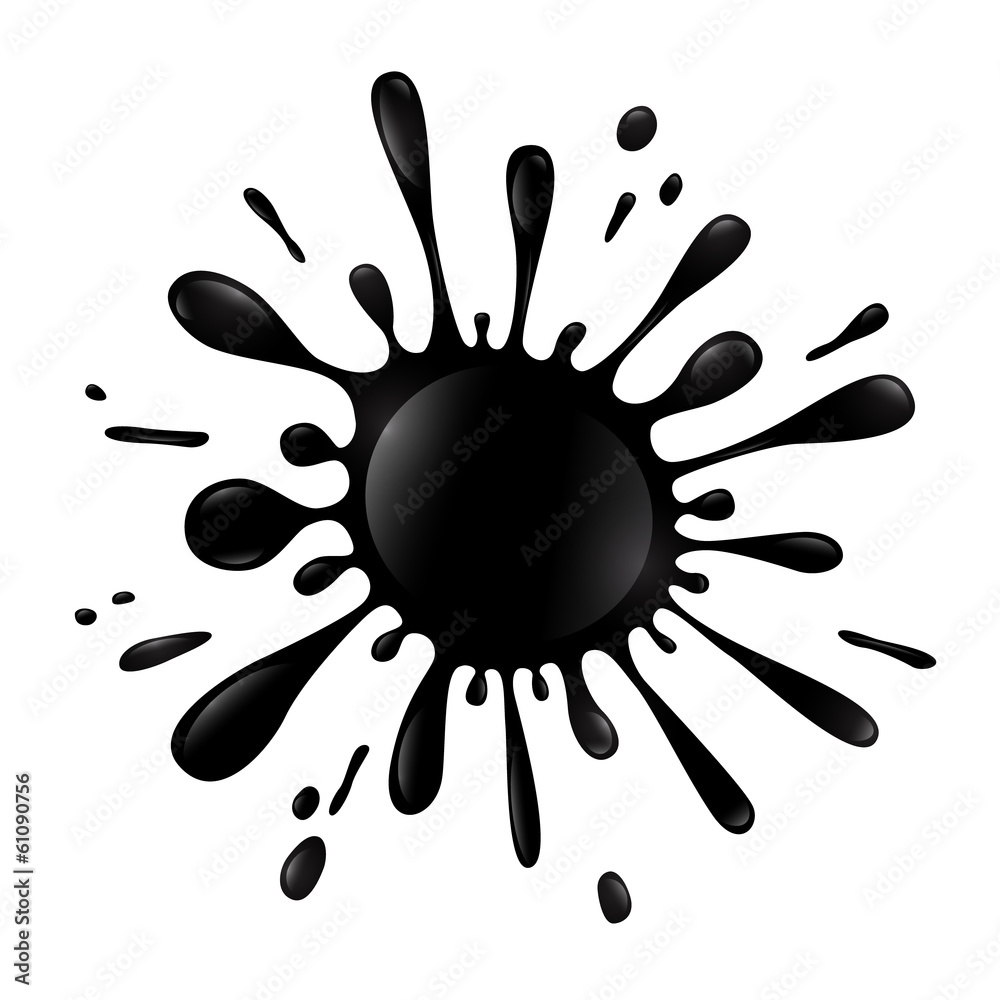 Black Vector Splash - Stain - Blot Illustration Black Vector Splash - Stain - Blot Illustration