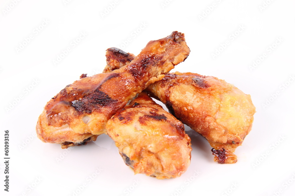 Fried chicken legs with side salad Fried chicken legs with side salad