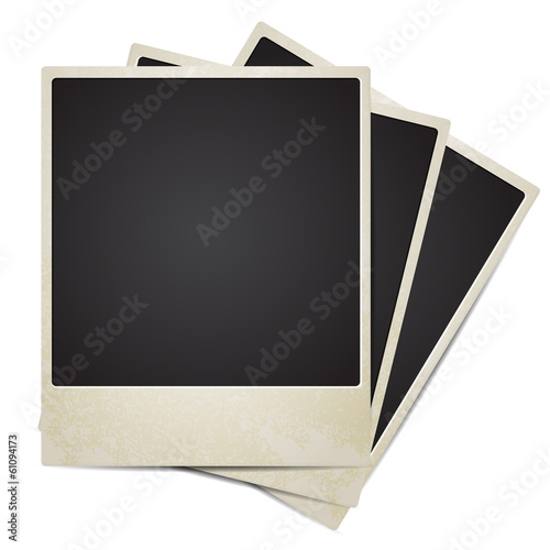 Vector Polaroid photos set isolated on white