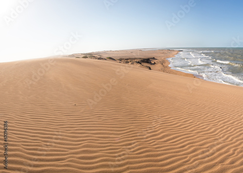 View of the Colombian coastline in La Guajira