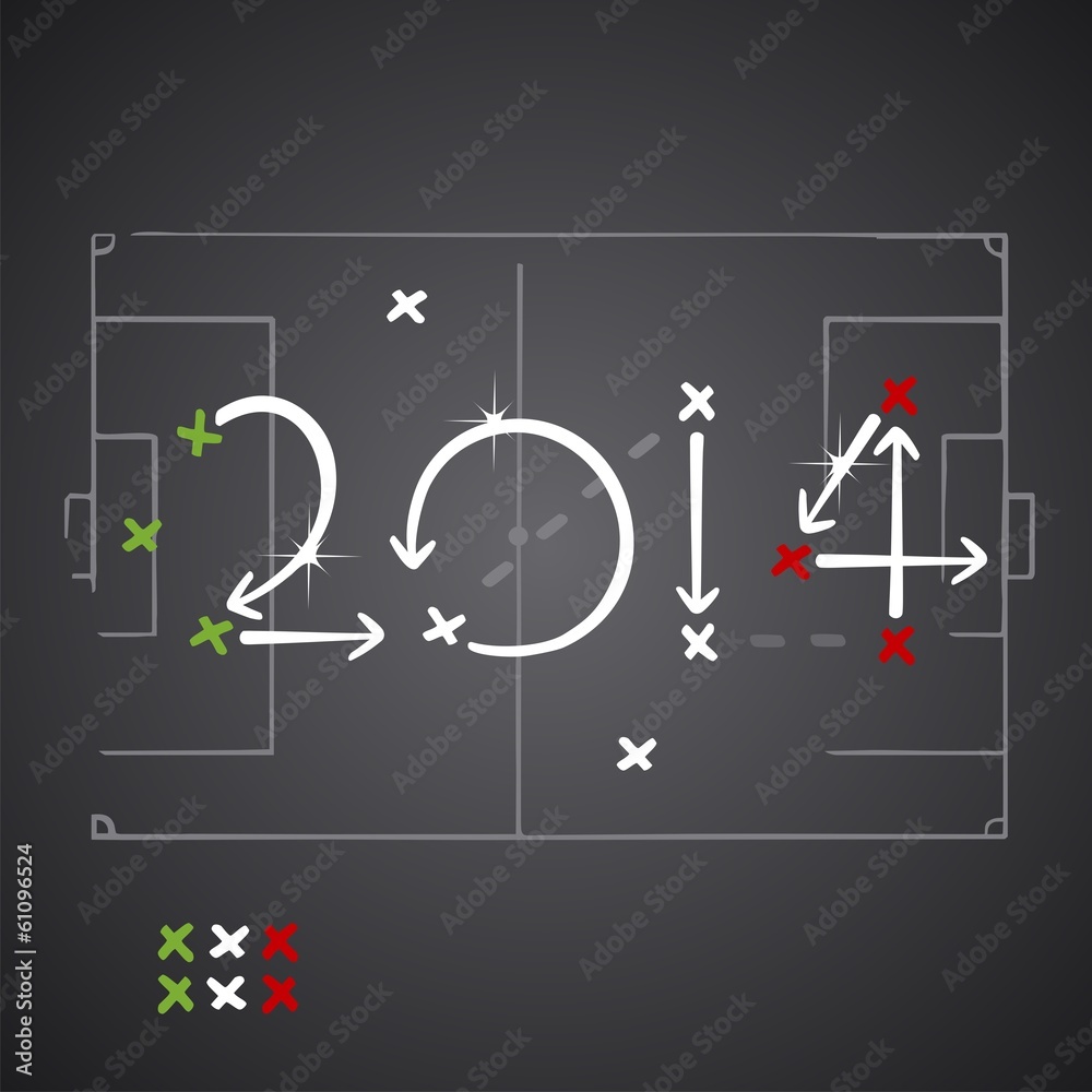 Obraz premium Italian Soccer blackboard vector