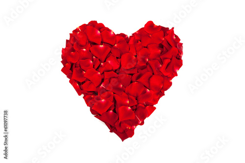 Heart shape made out of rose
