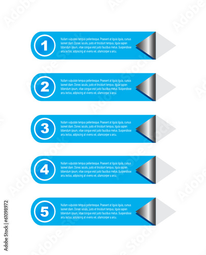 Infographic design template with paper tags. photo