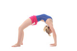 young flexible girl doing yoga