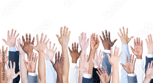 Business Hands up