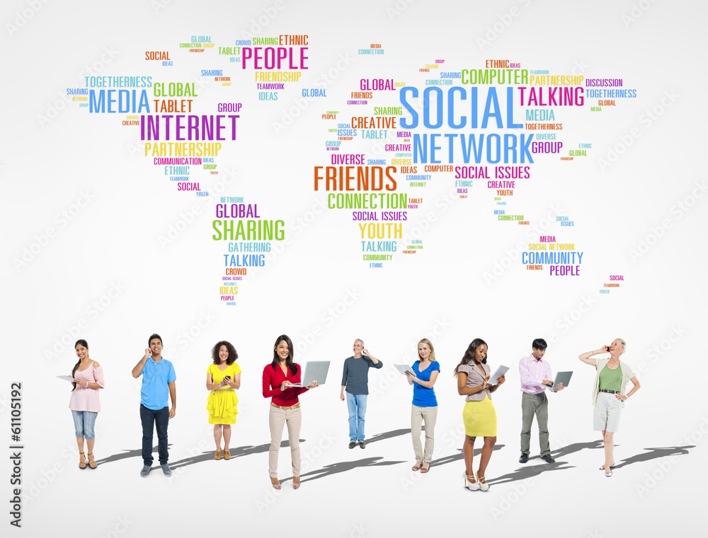 Large Group of Social Networking People Large Group of Social Networking People