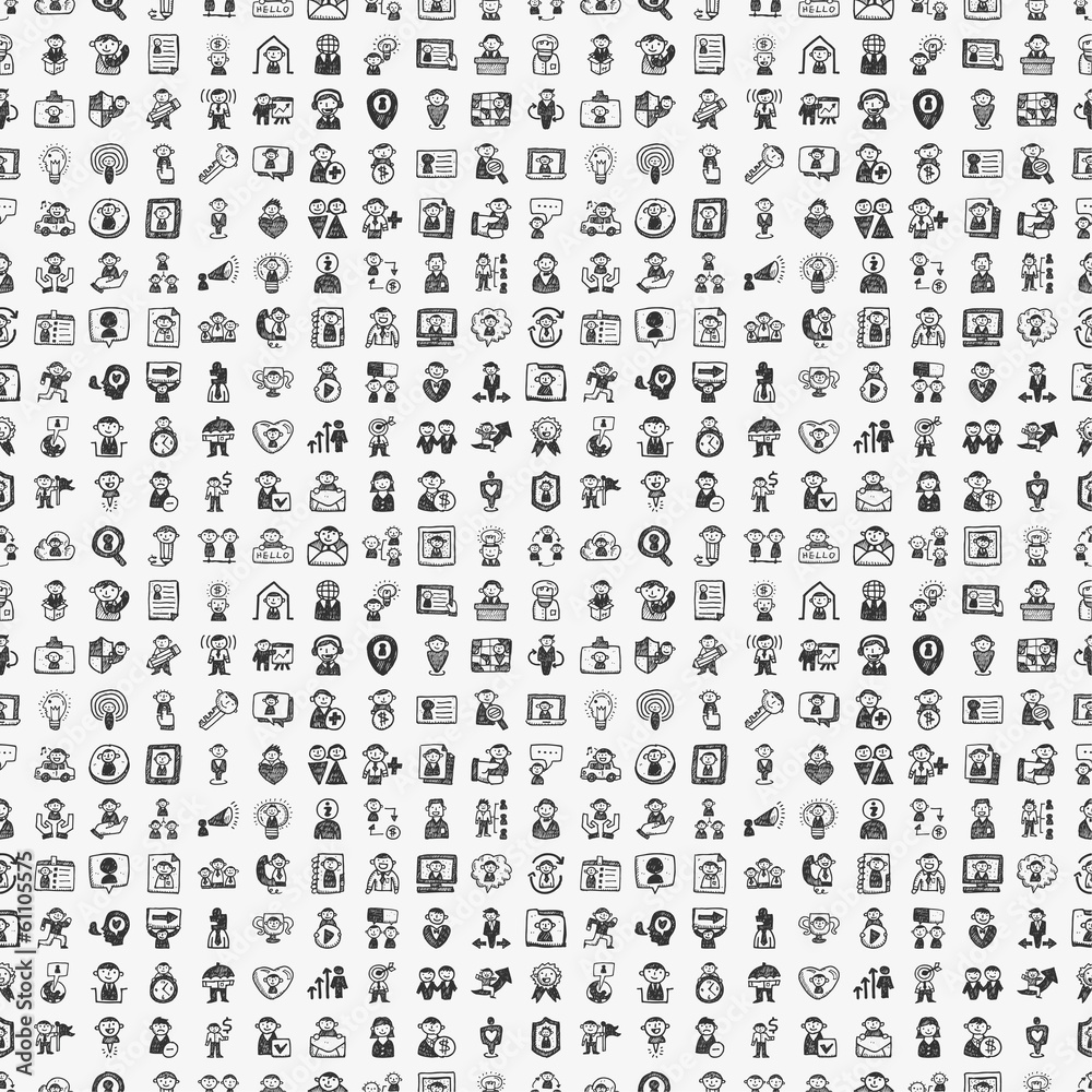 seamless doodle people pattern seamless doodle people pattern