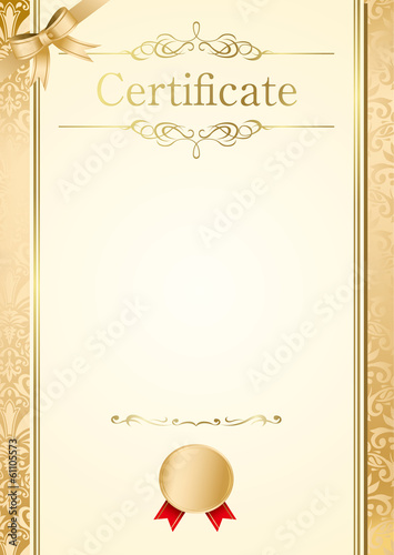 retro frame certificate template Vector