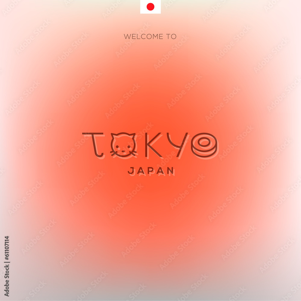 World Cities labels - Tokyo. Vector Eps10 illustration. World Cities labels - Tokyo. Vector Eps10 illustration.