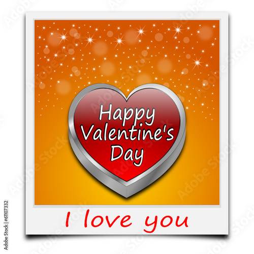 Happy Valentine's Day auf Polaroid