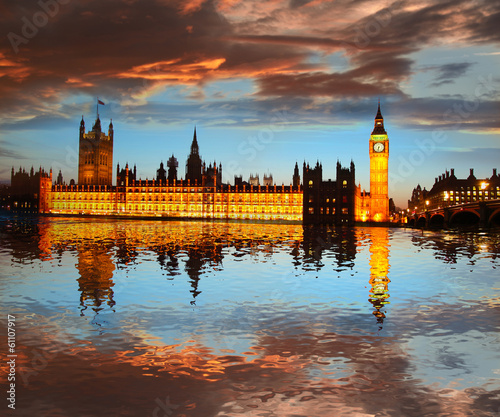  Big Ben in the evening, London, England