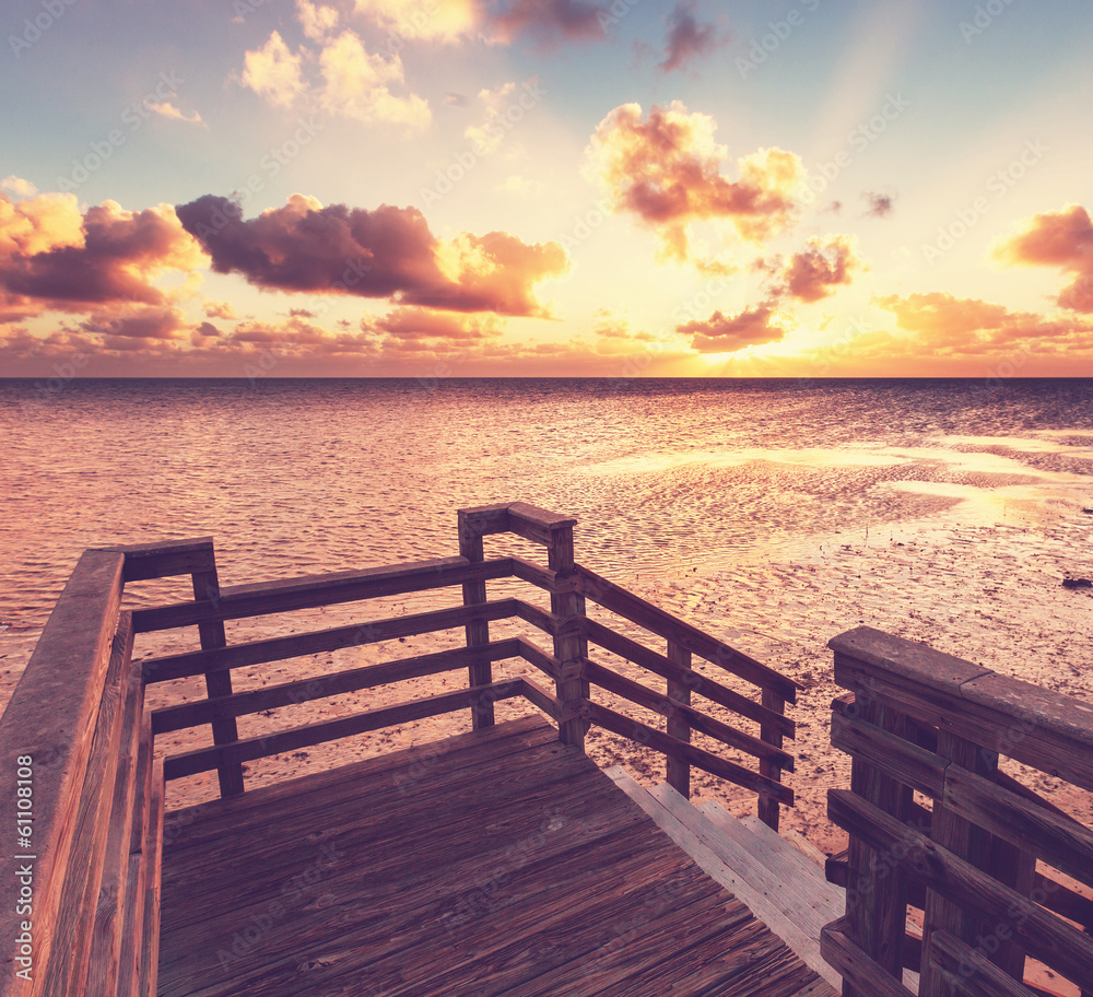 Boardwalk on beach