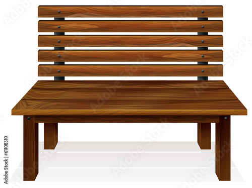 A wooden bench