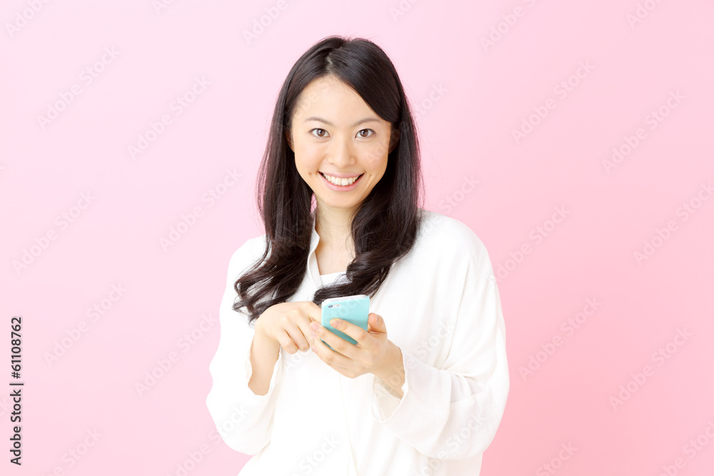 スマートフォン・女性 スマートフォン・女性